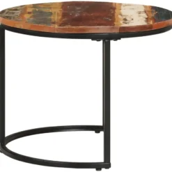 vidaXL - Tafeltje - Bruin - Gerecycled hout - Ø 40 x 34 cm - 3 stuks