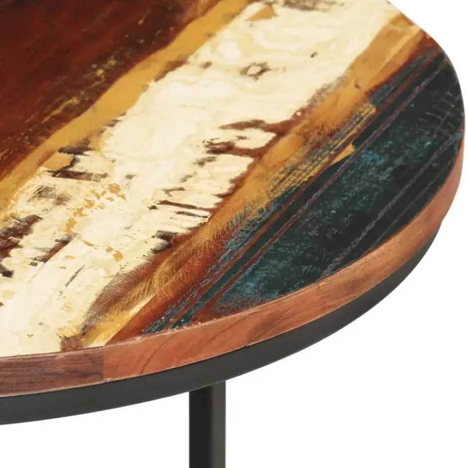 vidaXL - Tafeltje - Bruin - Gerecycled hout - Ø 40 x 34 cm - 3 stuks