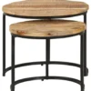 vidaXL - Tafeltje - Bruin - Hout - Ø 40 x 34 cm - 2 stuks