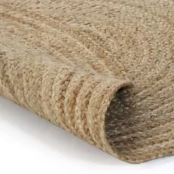 vidaXL - Tapijt - Beige - Jute - 150 cm
