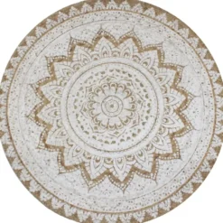 vidaXL - Tapijt - Beige - Jute - 150 cm
