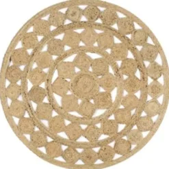 vidaXL - Tapijt - Bruin - Jute - 120 cm