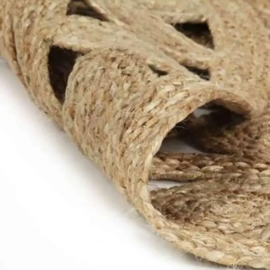 vidaXL - Tapijt - Bruin - Jute - 120 cm