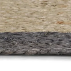 vidaXL - Tapijt - Grijs - Jute - 90 cm