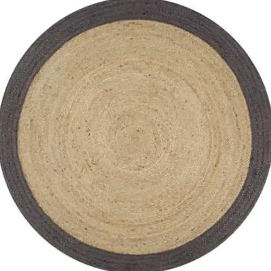 vidaXL - Tapijt - Grijs - Jute - 120 cm