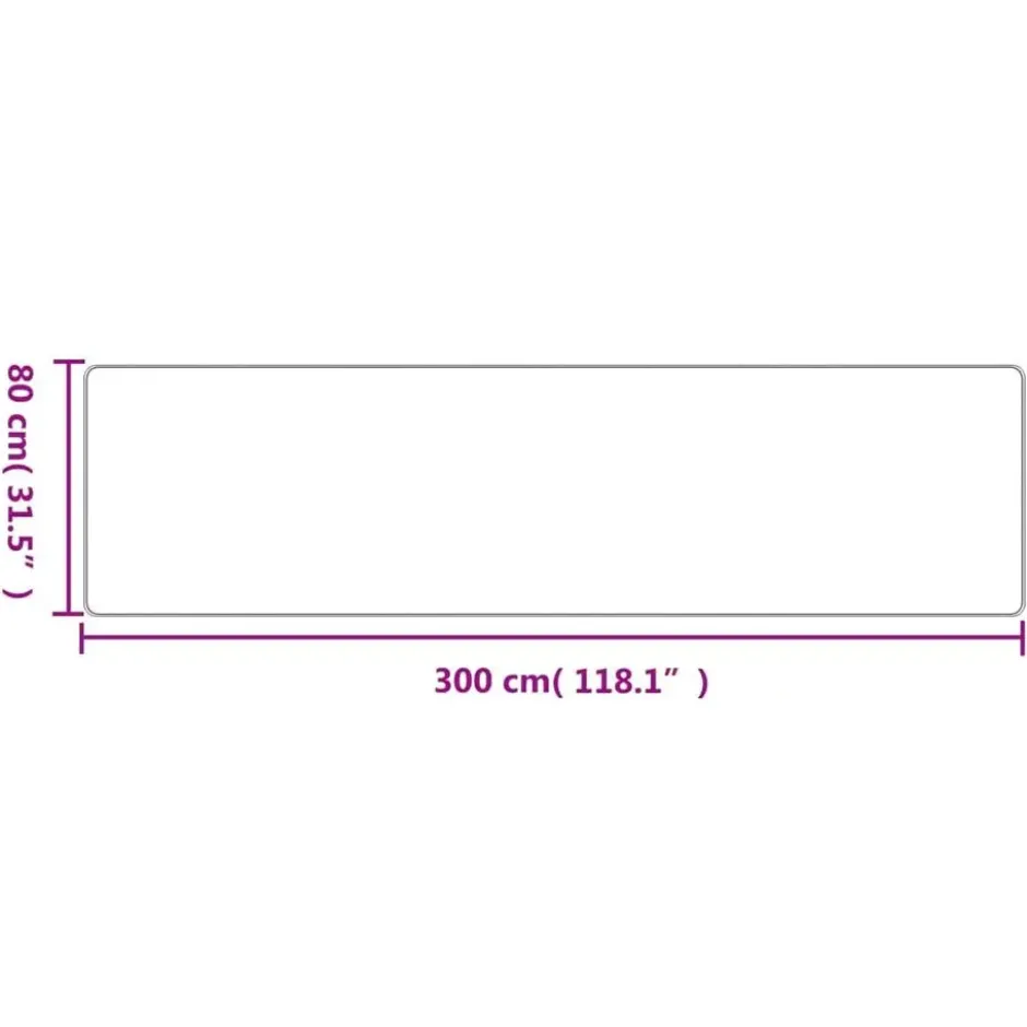 vidaXL - Tapijtloper - Platina - Stof - 80 x 300 cm