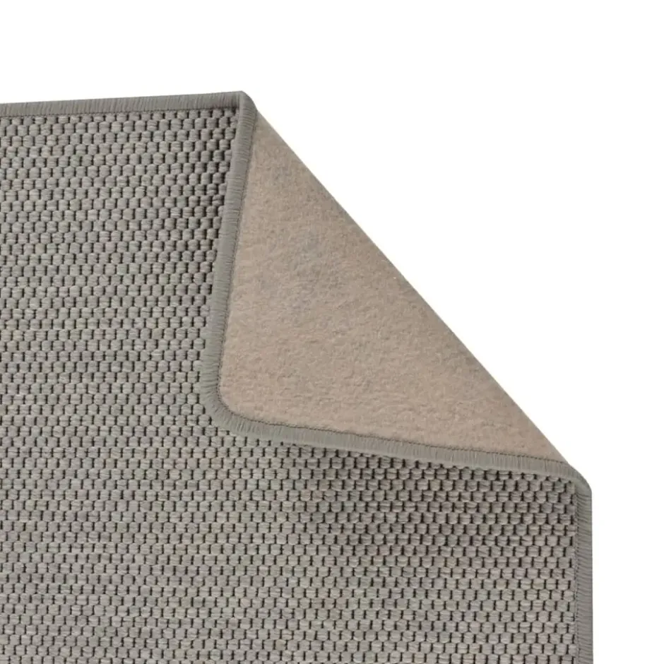 vidaXL - Tapijtloper - Zilver - Stof - 80 x 300 cm