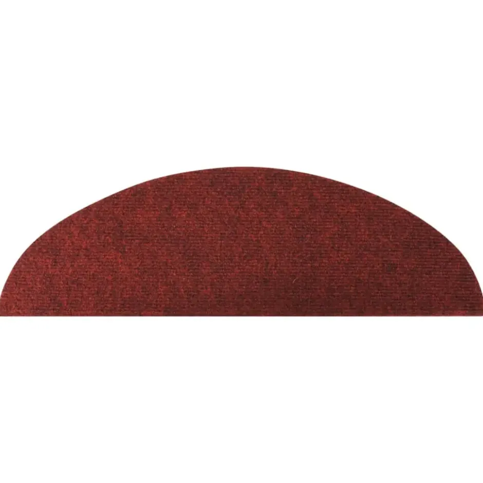 vidaXL - Tapijt Traptrede - Rood - Kunststof - 56 x 17 x 3 cm - 15 stuks