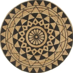 vidaXL - Tapijt - Zwart - Jute