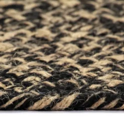 vidaXL Tapijt – Zwart Jute – Natuurlijk Gevlochten Vloerkleed