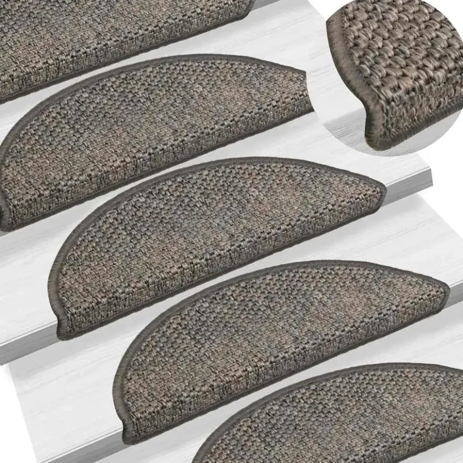vidaXL - Trapmat - Antraciet - Stof - 65 x 21 x 4 cm - 15 stuks