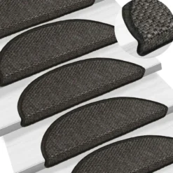 vidaXL - Trapmat - Antraciet - Stof - 56 x 17 x 3 cm - 15 stuks