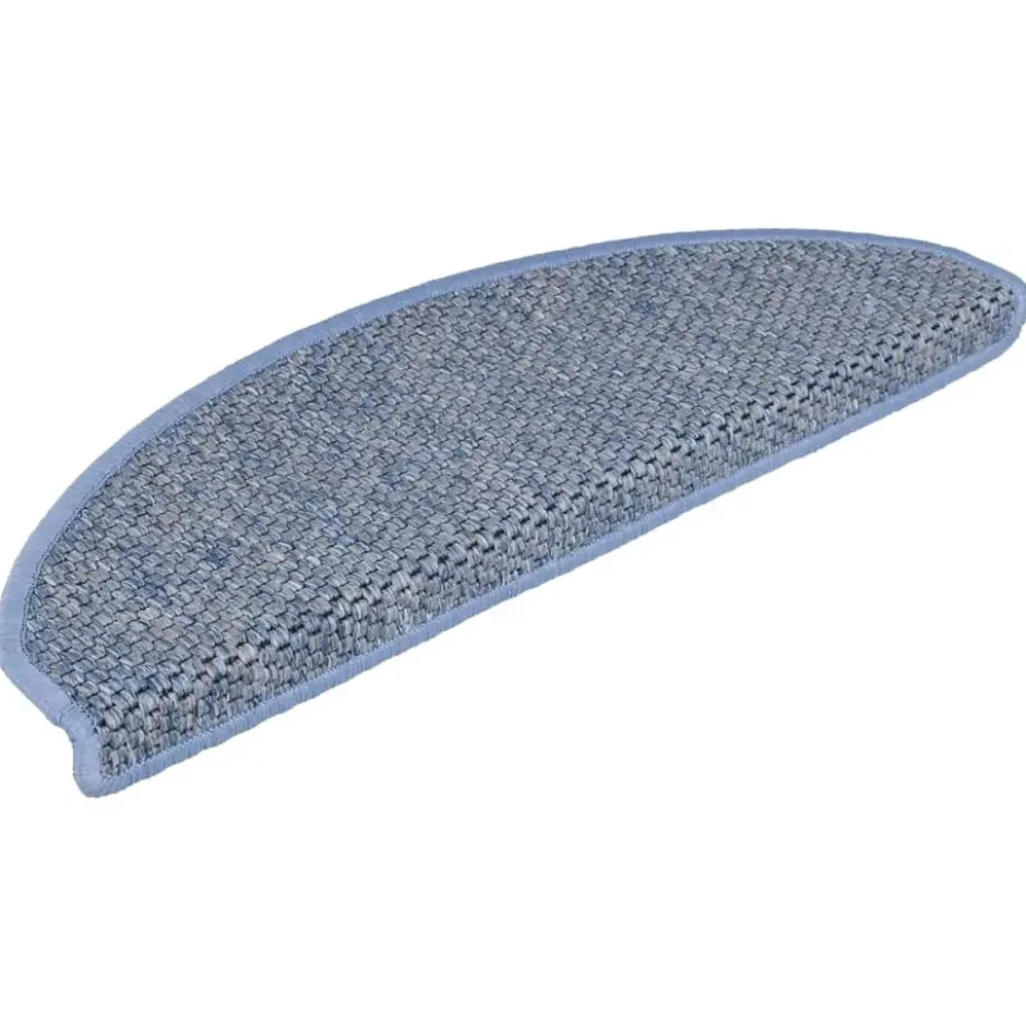 vidaXL - Trapmat - Blauw - Stof - 65 x 21 x 4 cm - 15 stuks
