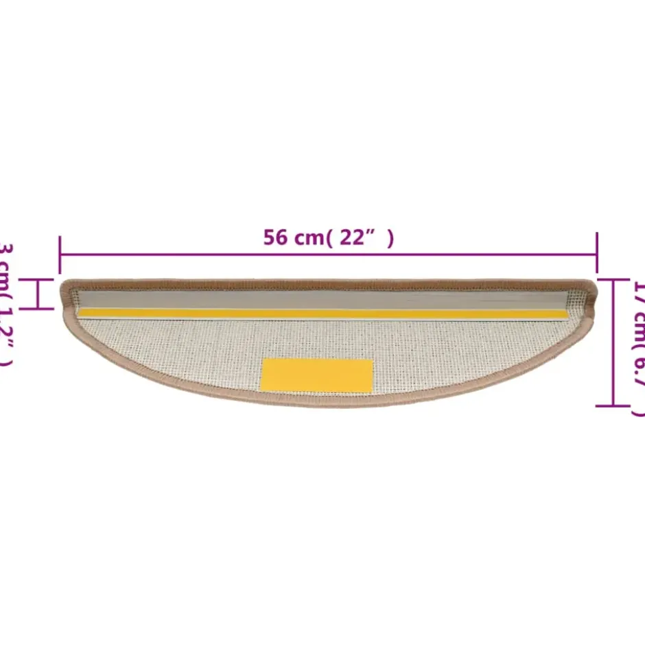 vidaXL - Trapmat - Bruin - Polypropyleen - 56 x 17 x 3 cm - 15 stuks
