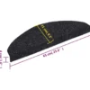 vidaXL - Trapmat - Zwart - Polypropyleen - 65 x 21 x 4 cm - 15 stuks