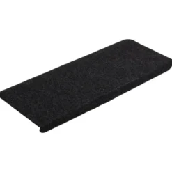 vidaXL - Trapmat - Zwart - Stof - 65 x 24.5 x 3.5 cm - 15 stuks
