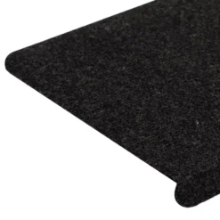 vidaXL - Trapmat - Zwart - Stof - 65 x 24.5 x 3.5 cm - 15 stuks
