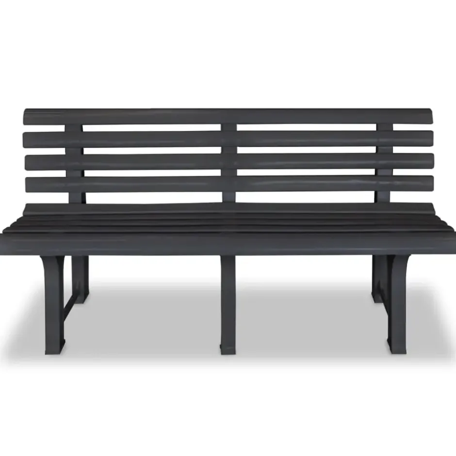 vidaXL - Tuinbank - Antraciet - Kunststof