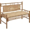 vidaXL - Tuinbank - Beige - Bamboe - 120 cm