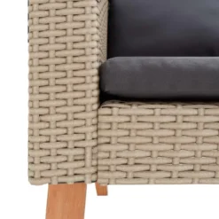 vidaXL - Tuinbank - Beige - Poly rattan