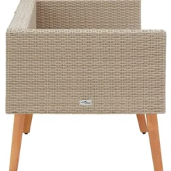 vidaXL - Tuinbank - Beige - Poly rattan