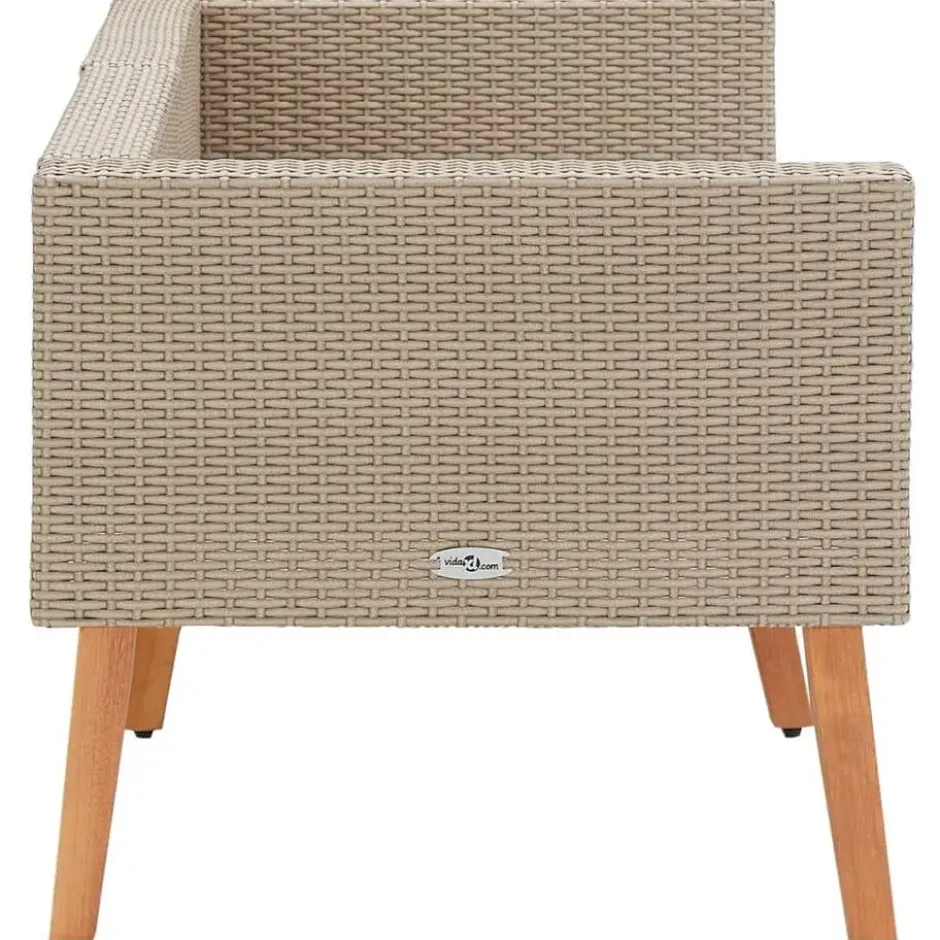 vidaXL - Tuinbank - Beige - Poly rattan