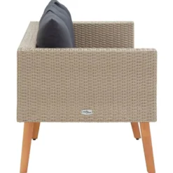 vidaXL - Tuinbank - Beige - Poly rattan