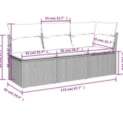 vidaXL - Tuinbank - Beige - Poly rattan