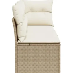 vidaXL - Tuinbank - Beige - Poly rattan