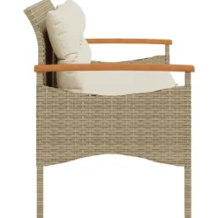 vidaXL - Tuinbank - Beige - Poly rattan