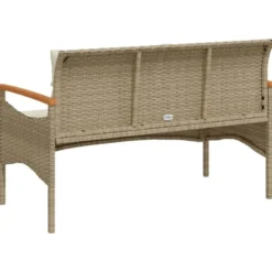 vidaXL - Tuinbank - Beige - Poly rattan
