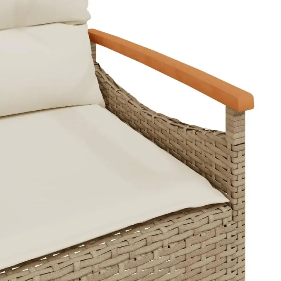 vidaXL - Tuinbank - Beige - Poly rattan