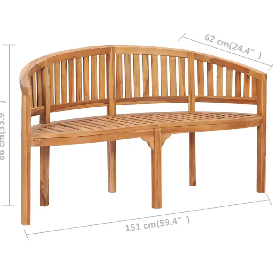 vidaXL - Tuinbank - Bruin - Hout - 151 cm