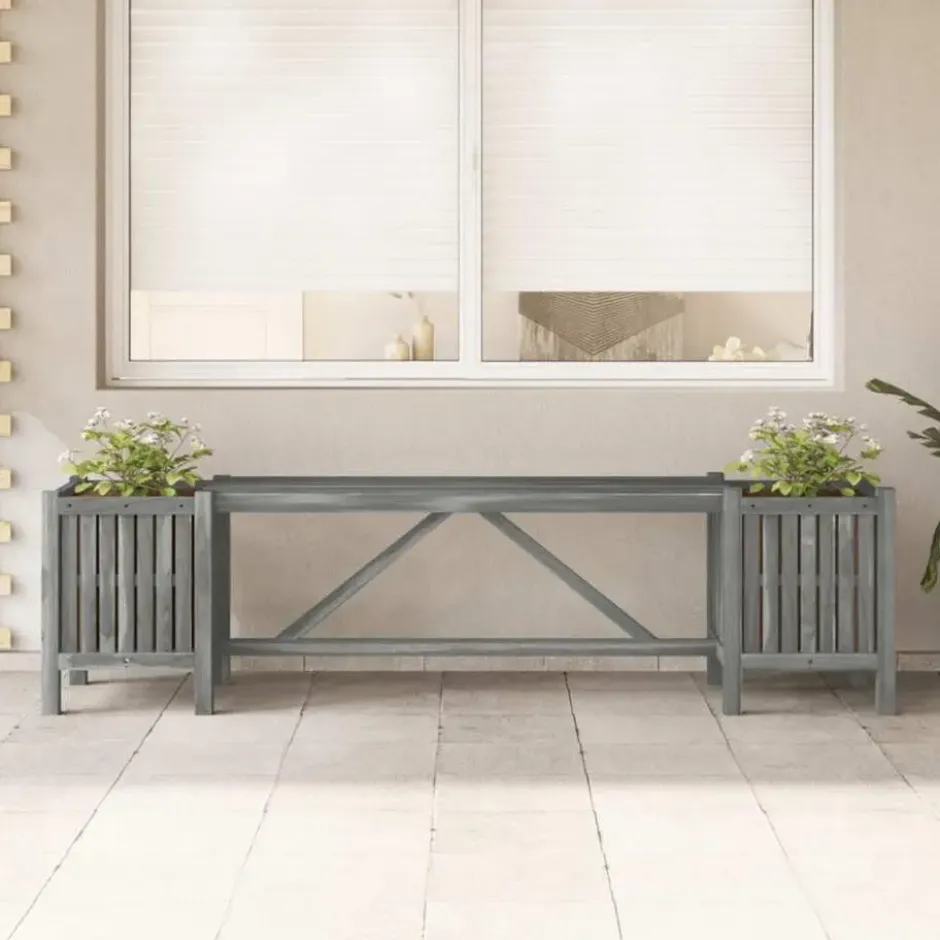 vidaXL - Tuinbank - Grijs - Acaciahout - 150 x 30 x 40 cm