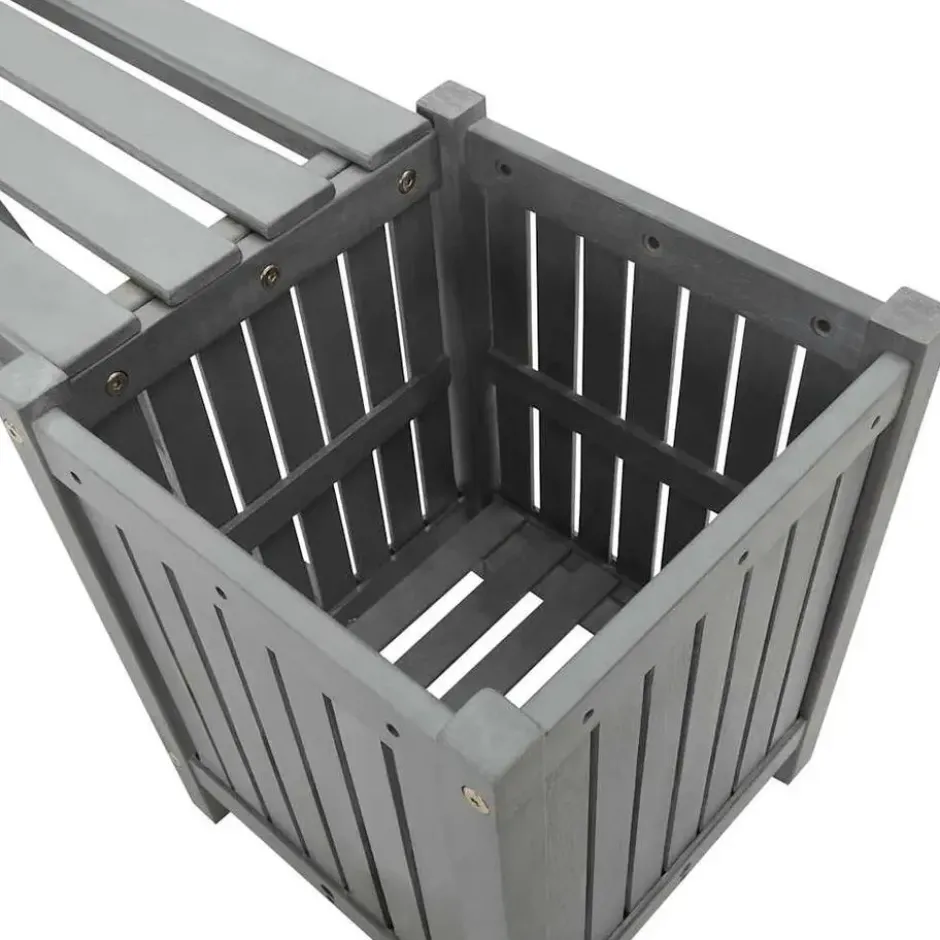 vidaXL - Tuinbank - Grijs - Acaciahout - 150 x 30 x 40 cm