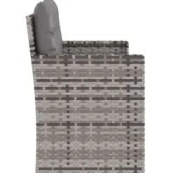 vidaXL - Tuinbank - Grijs - Poly rattan - 105 cm - Met Antraciet kussens