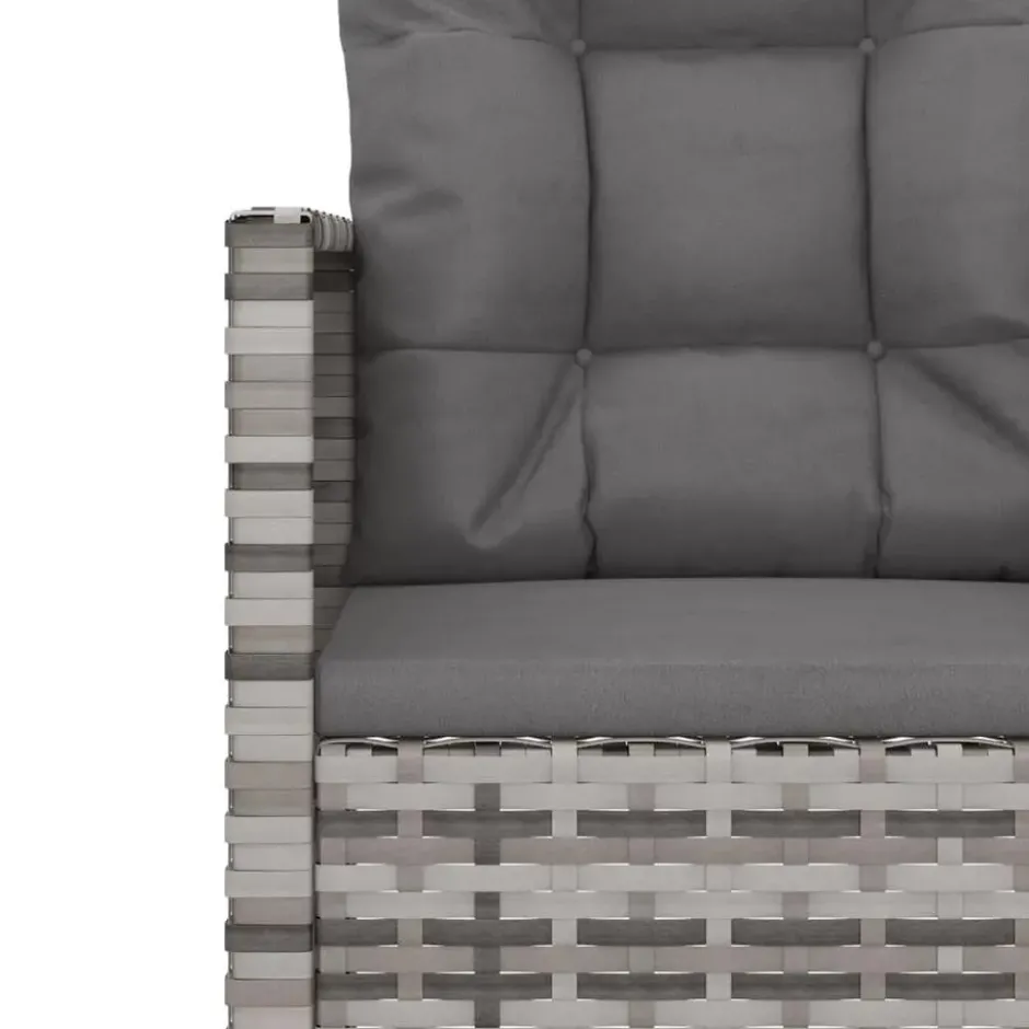 vidaXL - Tuinbank - Grijs - Poly rattan - 105 cm - Met Antraciet kussens