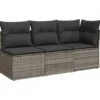 vidaXL - Tuinbank - Grijs - Poly rattan
