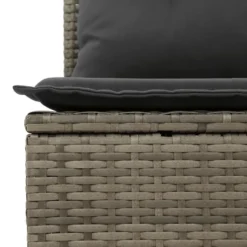 vidaXL - Tuinbank - Grijs - Poly rattan