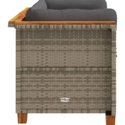 vidaXL - Tuinbank - Grijs - Poly rattan