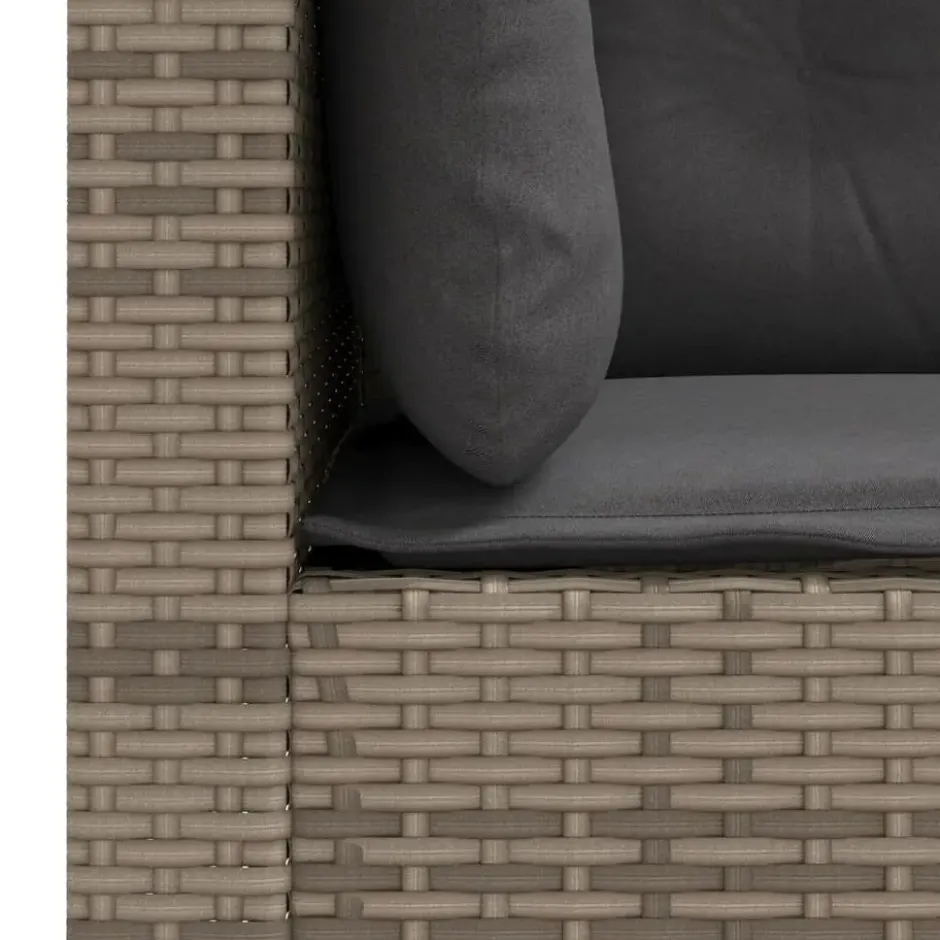 vidaXL - Tuinbank - Grijs - Poly rattan