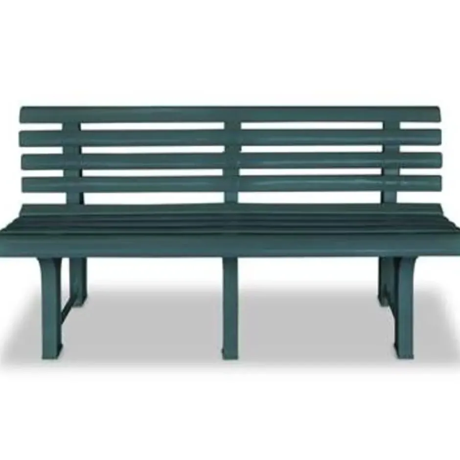 vidaXL - Tuinbank - Groen - Kunststof
