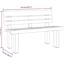 vidaXL - Tuinbankje - Groen - Polypropeen - 110x52x71 cm