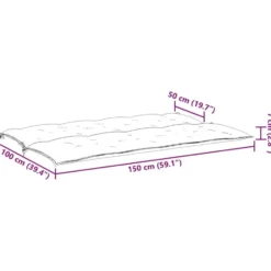 vidaXL - Tuinbankkussen - Antraciet - Stof - 150 cm - 2 stuks