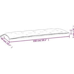 vidaXL - Tuinbankkussen - Antraciet - Stof - 150 x 50 x 7 cm