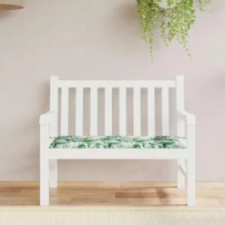 vidaXL - Tuinbankkussen Bladpatroon - 100x50x3 cm - oxford stof