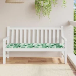 vidaXL - Tuinbankkussen Bladpatroon - 150x50x3 cm - oxford stof