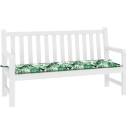 vidaXL - Tuinbankkussen Bladpatroon - 150x50x3 cm - oxford stof