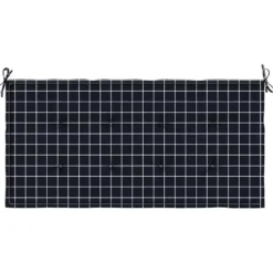 vidaXL - Tuinbankkussen ruitpatroon 120x50x4 cm oxford stof zwart