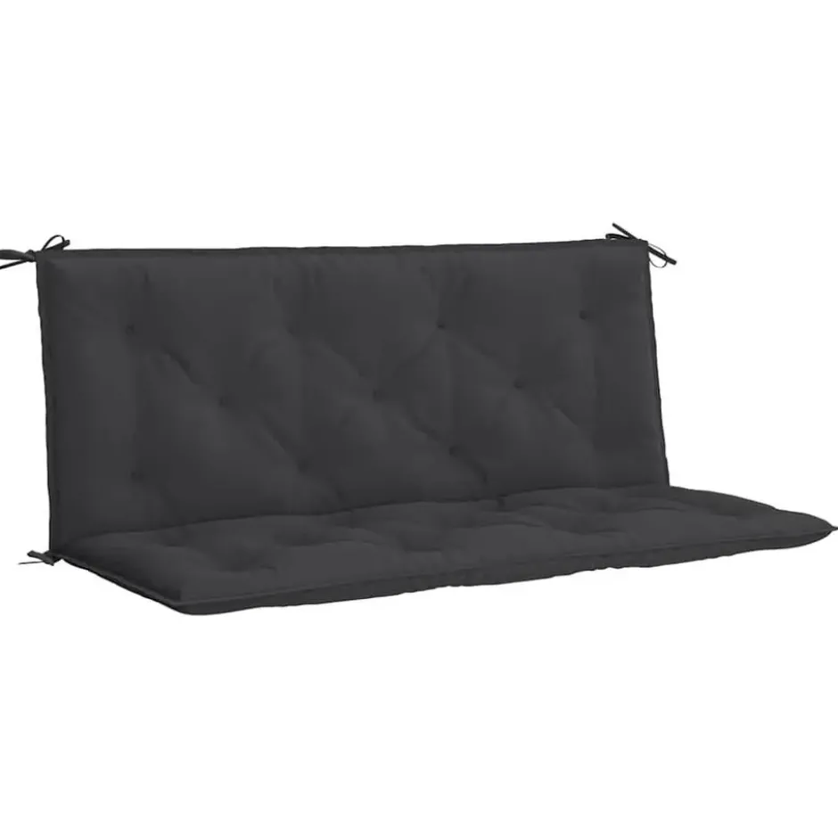 vidaXL - Tuinbankkussen - Zwart - Stof - 120 cm - 2 stuks